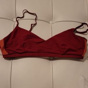 The Upside Burgundy and Orange Bralette